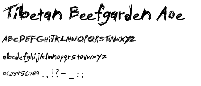 Tibetan Beefgarden AOE font